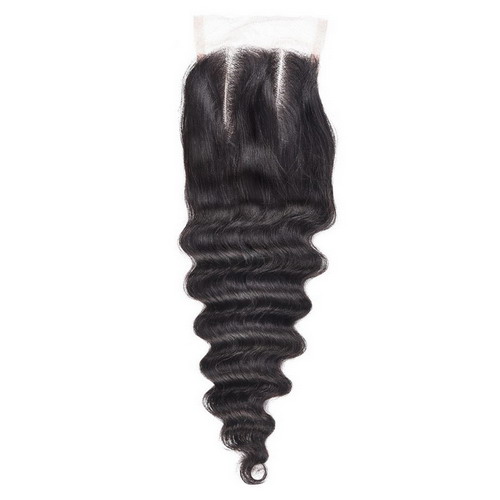 Uyasi hair High Quality Three Part Deep Wave Lace Closure